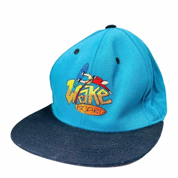 Lids Wake Board SnapBack Flat Wide Brim Hat Surfer Streetwear Wool Blend OSFA - Picture 4 of 11